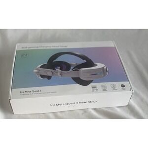 RGB Charging Head Strap Compatible For Meta Quest 3 Black Gaming NIB